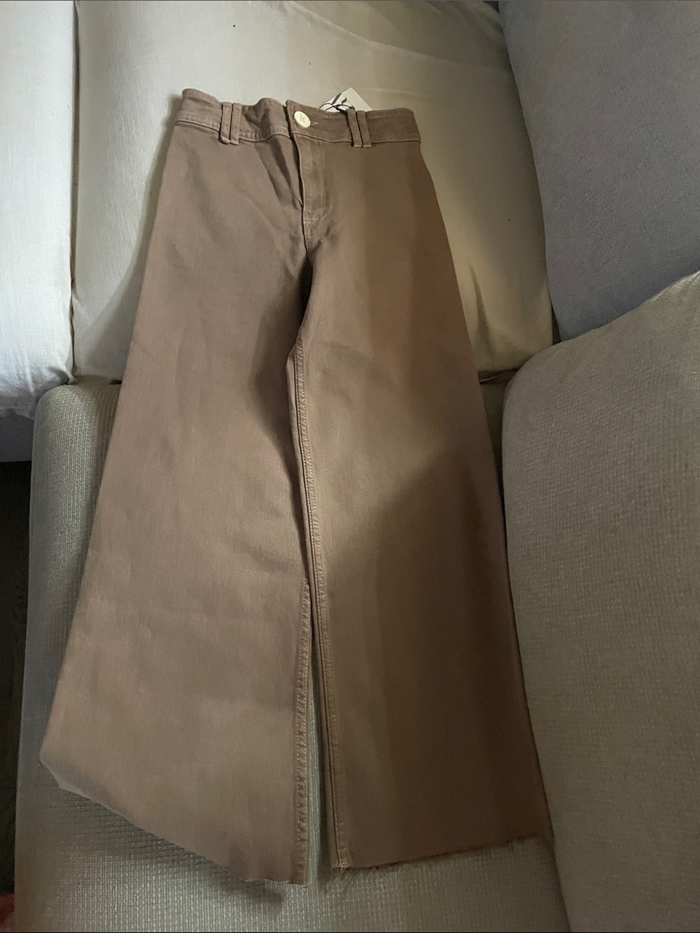 Zara Kids Wide-Leg Jeans in Brown
